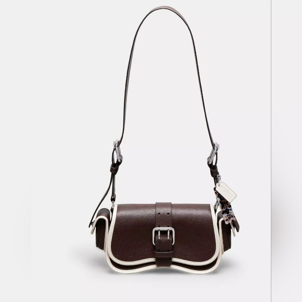 Coachtopia Cargo Wavy Dinky Bag In Pebbled Coachtopia Leather - Picture 1 of 16